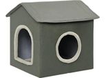 Fortuna Lai Cuccia Per Gatti Con Cuscino, Lettino Per Gatti, Lettino Da Viaggio Per Animali Domestici, Cuscino Lavabile, Kaki/Verde