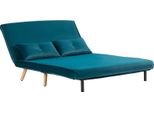 Fortuna Lai Divano Letto A 2 Posti, Divano Letto, Divano Trasformabile In Letto, Schienale Regolabile, Rivestimento In Tessuto, Struttura In Metallo, Verde Scuro