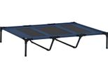 Fortuna Lai Lettino Per Cani, Pieghevole, Lettino Per Cani Da Esterno, Rialzato, 122 Cm X 92 Cm X 23 Cm, Blu + Nero