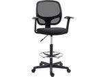 Sedia Da Ufficio Ergonomica Fortuna Lai Sedia Da Scrivania, Sedia Girevole, Sedia Da Disegno, Poggiapiedi Regolabile, Fino A 120 Kg, Nero, 60X56X110-132 Cm|