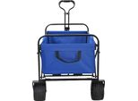 Vidaxl Carrello Pieghevole Blu 89 X 63 X 96 Cm Acciaio E Tessuto Oxford