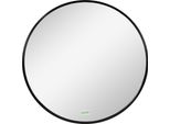 Specchio Da Bagno Fortuna Lai, Specchio Rotondo, Specchio Da Bagno Con Cornice In Alluminio, Ø50 Cm Specchio Da Parete Per Soggiorno, Camera Da Letto, Bagno, IP44, Nero