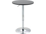 Fortuna Lai Tavolo Da Bar Rotondo Regolabile In Altezza Tavolo Girevole In Acciaio Nero Ø61X70-97Cm