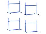 Set Agility Fortuna Lai Per Cani, 4 Pezzi, 99X65X94 Cm, Regolabile In Altezza, Con 2 Barre Per Ostacoli, 2 Barre Per Slalom E 4 Barre Di Base In Plastica, Blu