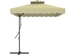 Ombrellone Fortuna Lai 243X243 Cm Ombrellone Da Balcone Con Protezione Uv Ombrellone A Braccio Laterale Doppio Tetto Base A Croce Volant 4 Montanti Metallo Per Giardino E Terrazza