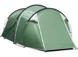 Tenda A Tunnel Fortuna Lai Per 2-3 Persone, Tenda Da Campeggio 190T Con Picchetti, Fibra Di Vetro E Poliestere, Verde Scuro, 426X206X154 Cm Per Avventure All'aria Aperta