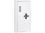 Fortuna Lai Armadietto Medico Armadietto Di Pronto Soccorso Bianco Con 3 Scomparti Interni E Chiusura Magnetica Per Medicinali 40X15X53,5 Cm