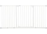 Fortuna Lai Barriera Di Protezione Per Porte Barriera Per Cani Animali Domestici 74-147,5 Cm Barriera Per Cani 3 Prolunghe Barriera Di Sicurezza Per Scale Senza Forature Metallo Bianco