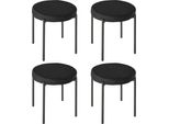 Fortuna Lai Set Di 4 Sgabelli Da Sala Da Pranzo Impilabili Sedie Da Sala Da Pranzo Sedia Da Cucina Con Seduta Imbottita, Effetto Velluto Sgabello In Velluto Per Cucina Sala Da Pranzo Metallo Nero 41,5 X 41,5 X 46 Cm |