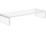 Fortuna Lai Supporto Ergonomico Per Monitor Supporto In Acrilico Per Laptop, Computer, Notebook, Trasparente, 53X19X9 Cm