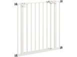 Fortuna Lai Barriera Di Sicurezza Per Cani, Barriera Di Protezione, 74-80 Cm, Barriera Di Sicurezza Per Animali Domestici, Barriera Per Cani, Barriera Di Protezione Senza Forature, Metallo, Plastica, Bianco