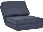 Fortuna Lai Divano Letto Pieghevole Poltrona Letto Regolabile In 5 Posizioni Poltrona Pieghevole Divano Letto Divano Singolo Blu Scuro 61X73X58 Cm Per Momenti Di Relax Flessibili