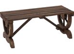 Panchina Da Giardino Fortuna Lai In Legno Resistente Alle Intemperie 98 X 50 X 39,5 Cm, Panchina Rustica Per Mobili Da Giardino, Resistente Ed Elegante