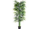 Fortuna Lai Pianta Artificiale 180 Cm Albero Di Bambù Artificiale Con Coprivaso, Incredibilmente Realistico, Facile Da Curare, Ideale Per Gli Spazi Abitativi
