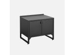 Cucina Esterna In Acciaio Con 2 Ante, 80Cm, Nero