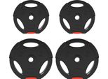 Fortuna Lai Set Di 4 Pesi Per Bilancieri, 2 X 5 Kg/10 Kg, Set Di Dischi Per Bilancieri, Dischi Di Peso Per Bilancieri Da 2,5 Cm, Foro Ø 30 Mm, Nero