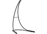 Fortuna Lai Supporto Per Poltrona Sospesa A Forma Di C Supporto In Metallo Con Base Per Seduta Sospesa Sedia Sospesa, Altalena Sospesa Supporto Per Amaca Fino A 150 Kg, Supporto Per Sedia Sospesa Per Interni Ed Esterni Balcone, Terrazza Nero