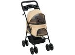Fortuna Lai Carrello Per Cani Buggy Per Cani Funzione Pieghevole Pet Stroller Per Cani Di Piccola Taglia Gatti Carrello Per Animali Domestici Oxford Khaki 67X45X96Cm