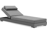 Milani Home - Lettino Con Struttura In Alluminio Cm 203 L X 76 P X 34/99 Hdi Coloreantracite