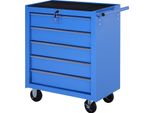 Carrello Portautensili Fortuna Lai Carrello Portautensili Mobile Con 5 Cassetti, Carrello Rosso, Pratica Cassetta Degli Attrezzi Per Garage E Officina