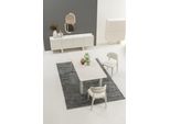 Set Da Pranzo 7 Pezzi – Credenza, Specchio, Tavolo Da Pranzo E 4 Sedie