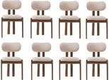 Set Di Sedie Beige Sedia Da Pranzo Con Morbida Imbottitura Sedie Da Pranzo