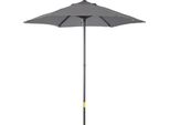 Ombrellone Fortuna Lai Ø196 Cm, Ombrellone Girevole Con Funzione Di Inclinazione, Ombrellone Esagonale Da Balcone, Ombrellone Da Spiaggia Resistente Al Vento, Stabile, Ombrellone Da Mercato, Ombrellone A Manovella, Protezione Solare Per Spiaggia, Balcone, Giardino, Grigio Scuro