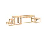 Fortuna Lai Set Per Agility Dog, Set Da 4 Pezzi Per Addestramento Cani Con Ponte, Scala, Piattaforma, Attrezzatura Per Agility In Legno Di Abete Per Cani Di Grossa Taglia Fino A 40 Kg, Legno Naturale