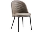 Sedia Da Pranzo Beige Elegante Mobile Da Pranzo Sedia Imbottita Gambe In Legno