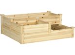 Fortuna Lai Aiuola Rialzata Aiuola A 3 Livelli Fioriera Aiuola Per Erbe Aromatiche Scaletta Per Piante In Legno Di Abete In Colore Naturale Per Giardino E Balcone