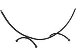 Fortuna Lai Supporto Per Amaca 3 M Con Corda Di Trazione, Robusto Telaio In Acciaio Nero 300 X 90 X 100 Cm Per Giardino E Spiaggia