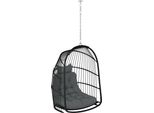Fortuna Lai Sedia Sospesa Cesto Sospeso Con Cuscino Polyrattan Altalena Da Esterno E Da Interno Pieghevole Sedia Sospesa Resistente Fino A 150 Kg Altalena Sospesa Sedia Sospesa A Cesto Per Soggiorno Balcone Terrazza Grigio Scuro