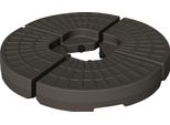 Fortuna Lai Portasombrelloni Riempibile Con 17 Kg Di Acqua O 25 Kg Di Sabbia In Hdpe Color Caffè 100X100X10,5 Cm Per Ombrelloni