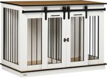 Fortuna Lai Gabbia Per Cani, Gabbia Per Animali Domestici, Cuccia Per Cani Con Opzione A Due Spazi Per Cani Di Taglia Media, Box Per Cani Con Doppia Porta, Cuccia Per Cani, Bianco, 120 X 60 X 88,5 Cm