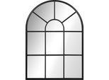 Specchio Da Parete Fortuna Lai Specchio Da Finestra 70 X 50 Cm Decorativo Con Cornice In Metallo, Specchio Da Appendere Per Soggiorno E Camera Da Letto In Nero