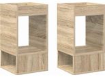 Vidaxl Tavolino 2 Pezzi Rovere Sonoma 30 X 30 X 56 Cm Materiale Ligneo