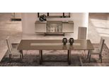 Set Da Pranzo Moderno 9 Pezzi (Tavolo Da Pranzo + 4 Sedie + 2 Vetrine + Consolle + Specchio)