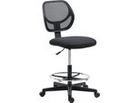 Fortuna Lai Sedia Da Ufficio In Piedi, Sedia Da Ufficio Ergonomica Regolabile In Altezza, Sedia Girevole Con Poggiapiedi Regolabile, Nera Per Lavorare Comodamente