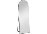 Specchio A Figura Intera Fortuna Lai, Specchio Da Parete 150 X 50 Cm Con Supporto, Design Arcuato, Specchio Da Terra Con Pellicola Protettiva Antisfondamento, Per Soggiorno, Camera Da Letto, Nero
