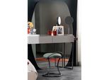 Esclusivo Tavolino Da Trucco In Legno Bianco, Elegante Specchio, Sgabello Di Design