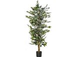 Fortuna Lai Albero Di Ficus Artificiale Pianta Decorativa Artificiale 150 Cm Per Interni Ed Esterni In Vaso Di Plastica Facile Da Curare