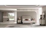 Elegante Mobile Per Camera Da Letto Letto Matrimoniale Beige 2 Comodini Comò
