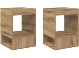 Vidaxl Tavolino 2 Pezzi Artisan In Rovere 40 X 40 X 56 Cm Materiale Ligneo