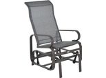 Fortuna Lai Sedia A Dondolo Sedia Da Giardino Sedia Relax 60X75X104 Cm Altalena Da Giardino In Metallo Per Terrazza E Balcone Con Tessuto Texteline
