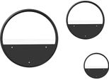 Fortuna Lai Set Di 3 Vasi Da Fiori Vasi Da Parete Per Piante Grasse E Cactus, Vaso Da Parete In Acciaio Nero, Ideale Per Giardino E Soggiorno