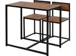 Fortuna Lai Set Da Pranzo Tavolo Da Cucina Con 2 Sedie Set Da Pranzo Set Da Pranzo In Metallo E Legno Naturale Per Spazi Ridotti