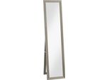 Fortuna Lai Specchio A Figura Intera Autoportante Con Supporto Specchio Da Camerino Specchio Da Guardaroba Per Camera Da Letto Alluminio Grigio