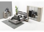 Set Di 6 Pezzi Con Letto, Comodini, Toletta, Specchio E Armadio