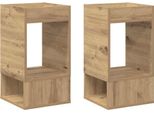 Vidaxl Tavolino 2 Pezzi Artisan In Rovere 30 X 30 X 56 Cm Materiale Ligneo