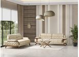 Moderno Beige Soggiorno Tessile Divano Set Designer Divani Imbottiti